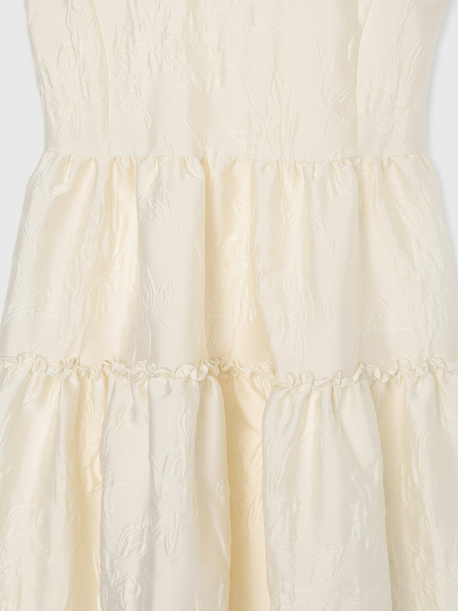 ジャガードギャザーワンピース