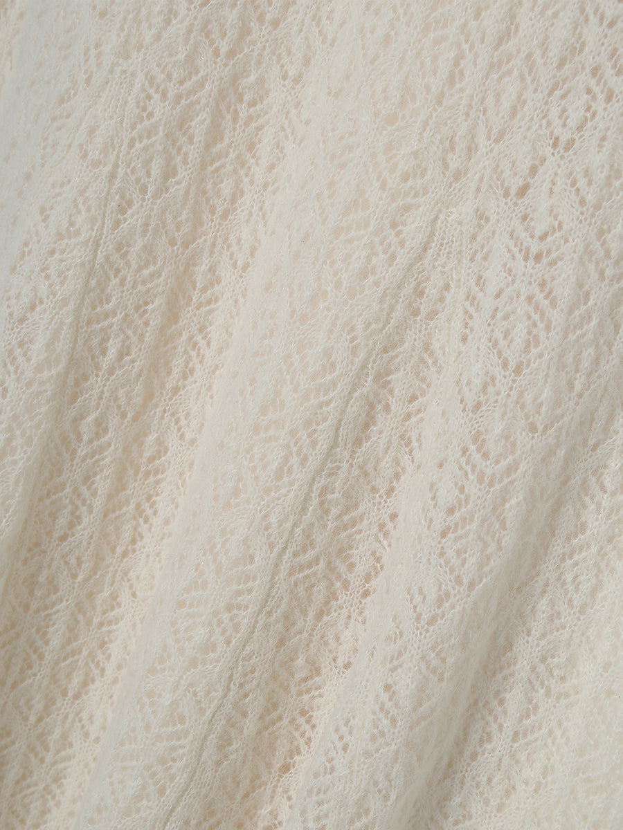 レースワークニットワンピース