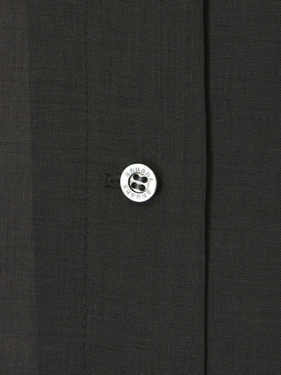 セミシアーオープンカラーブラウス