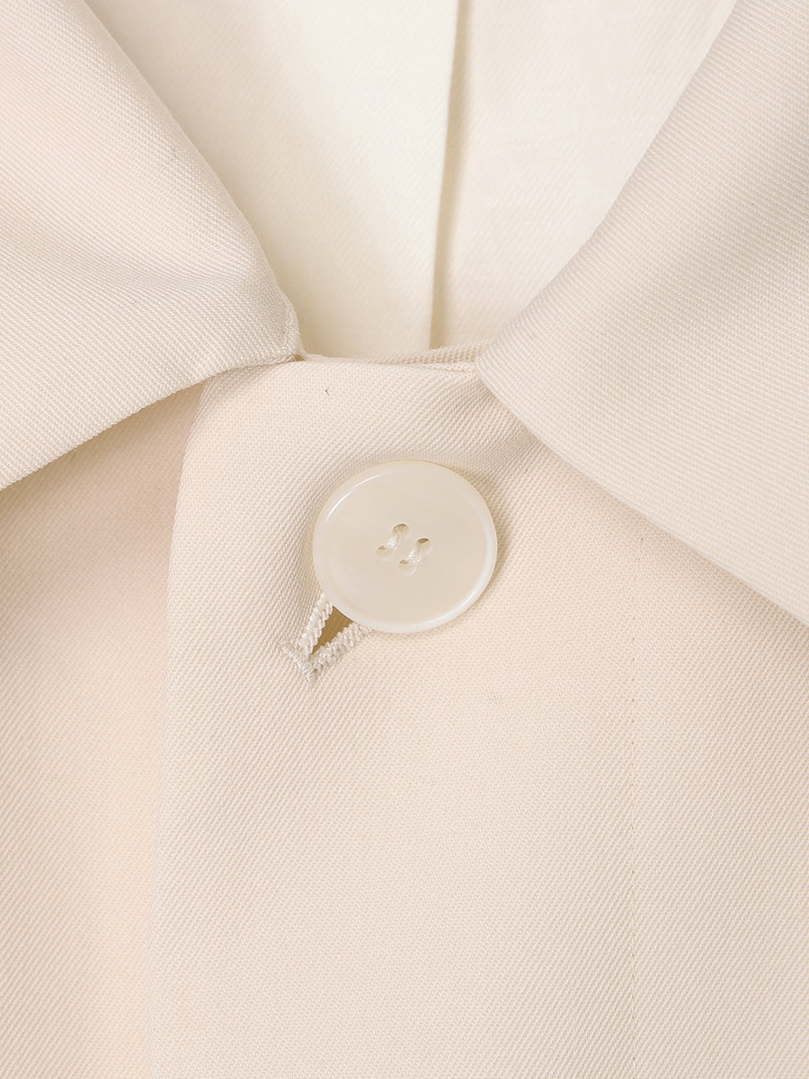 ウールステンカラーロングコート