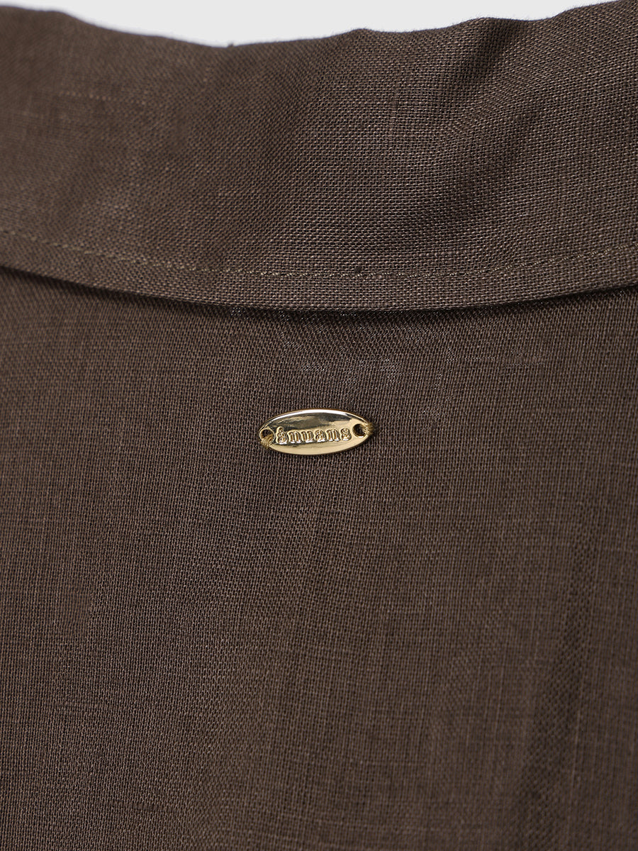 シンプルリネンシャツ