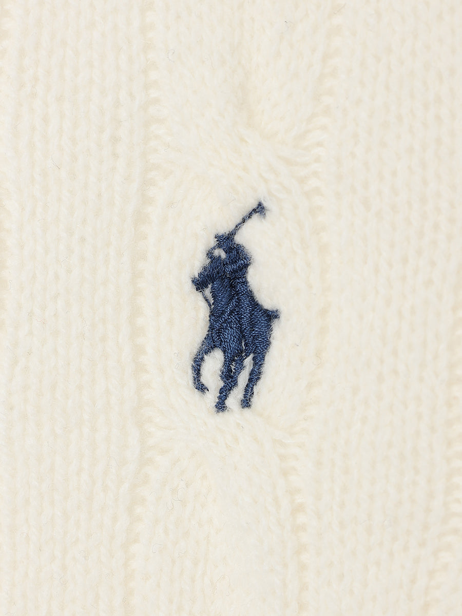 【POLO RALPH LAUREN】Wool-Cashmere Cable Turtleneck Sweater