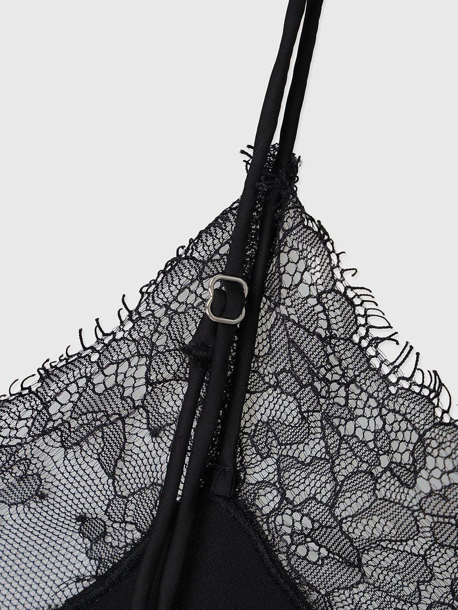 Lace Trim Irregular Hem Camisole