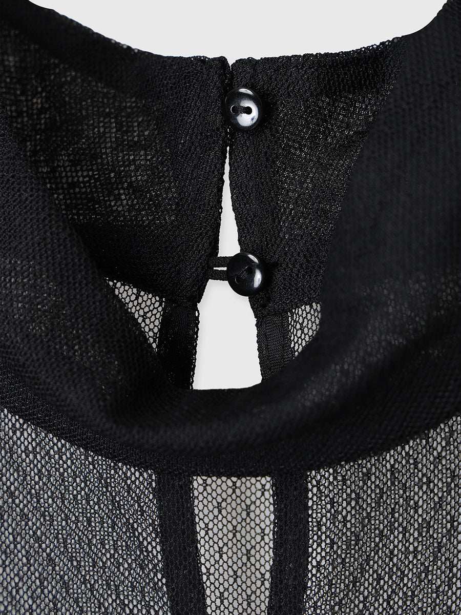 シアーコンビタイトワンピース