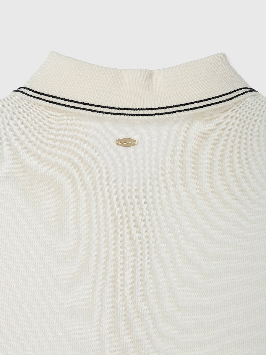 テンセルポロニットトップス