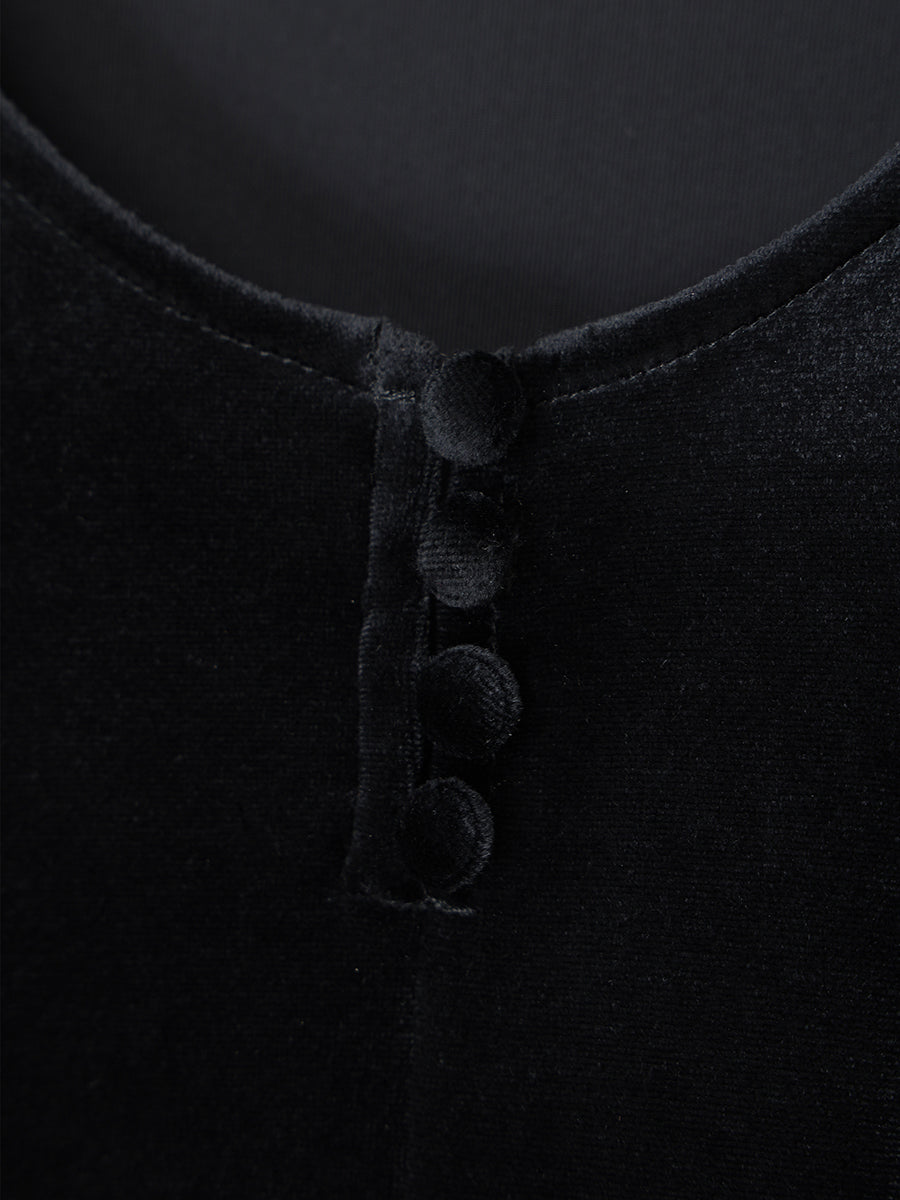 ベロアシフォンドッキングワンピース