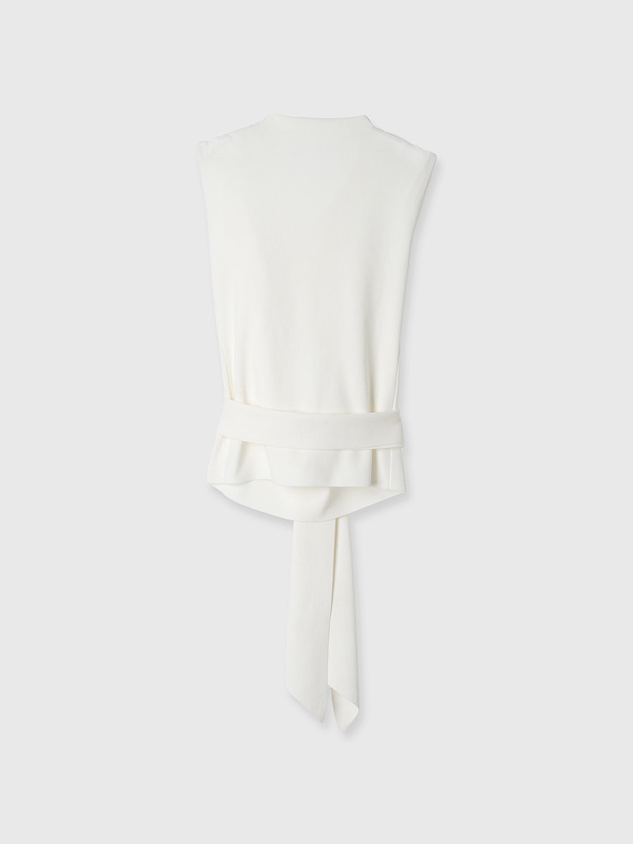 ドレープネックニットトップス