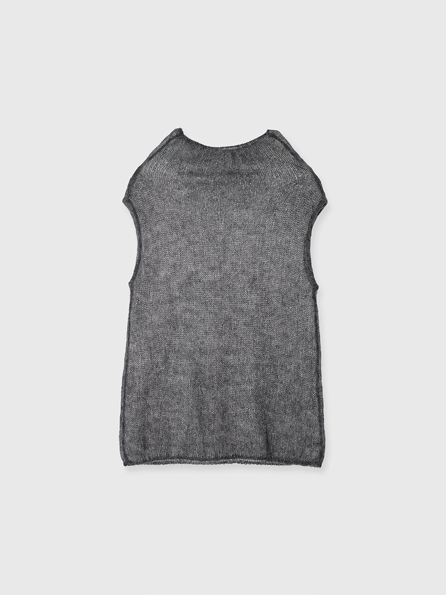 モヘアドレープニットトップス