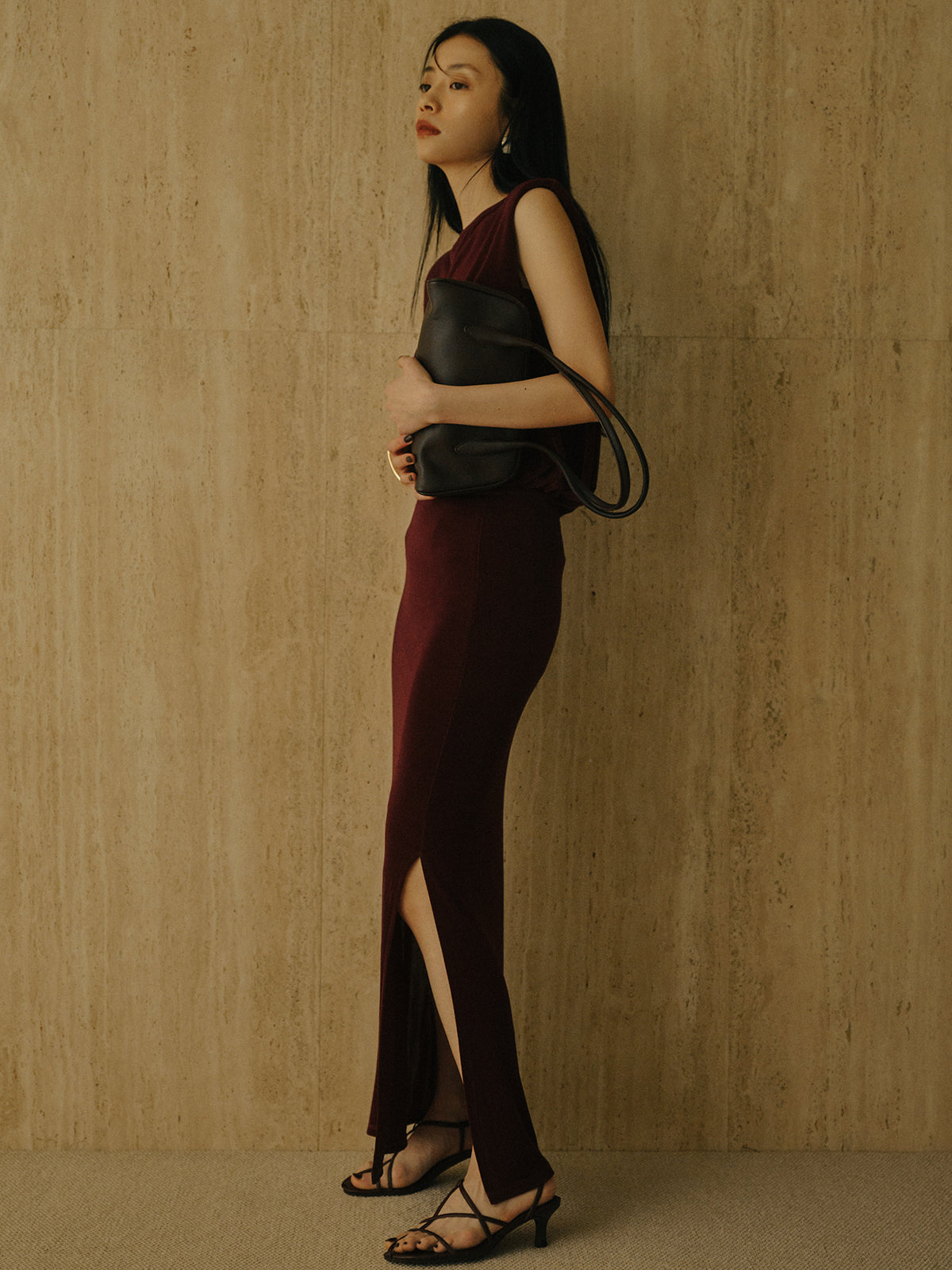 アセテートカットナロースカート