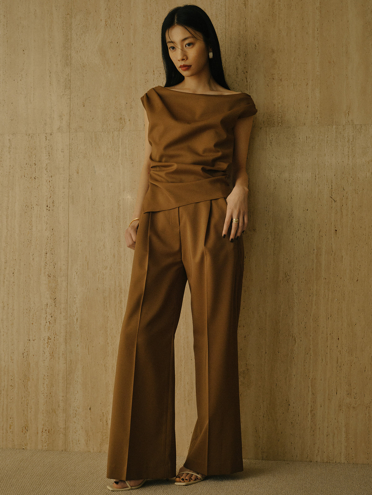 Asymmetric Drape All-in-One