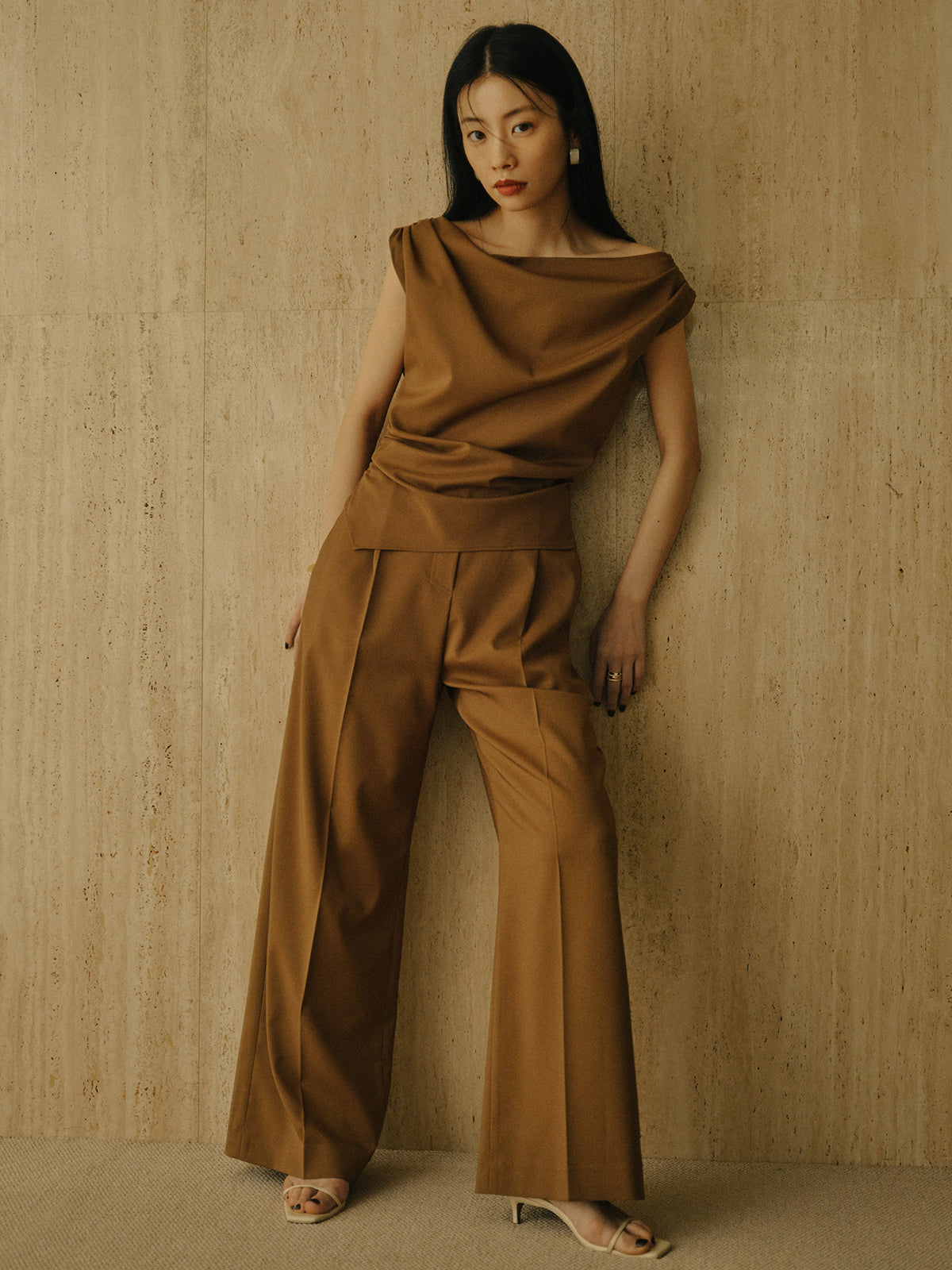 Asymmetric Drape All-in-One