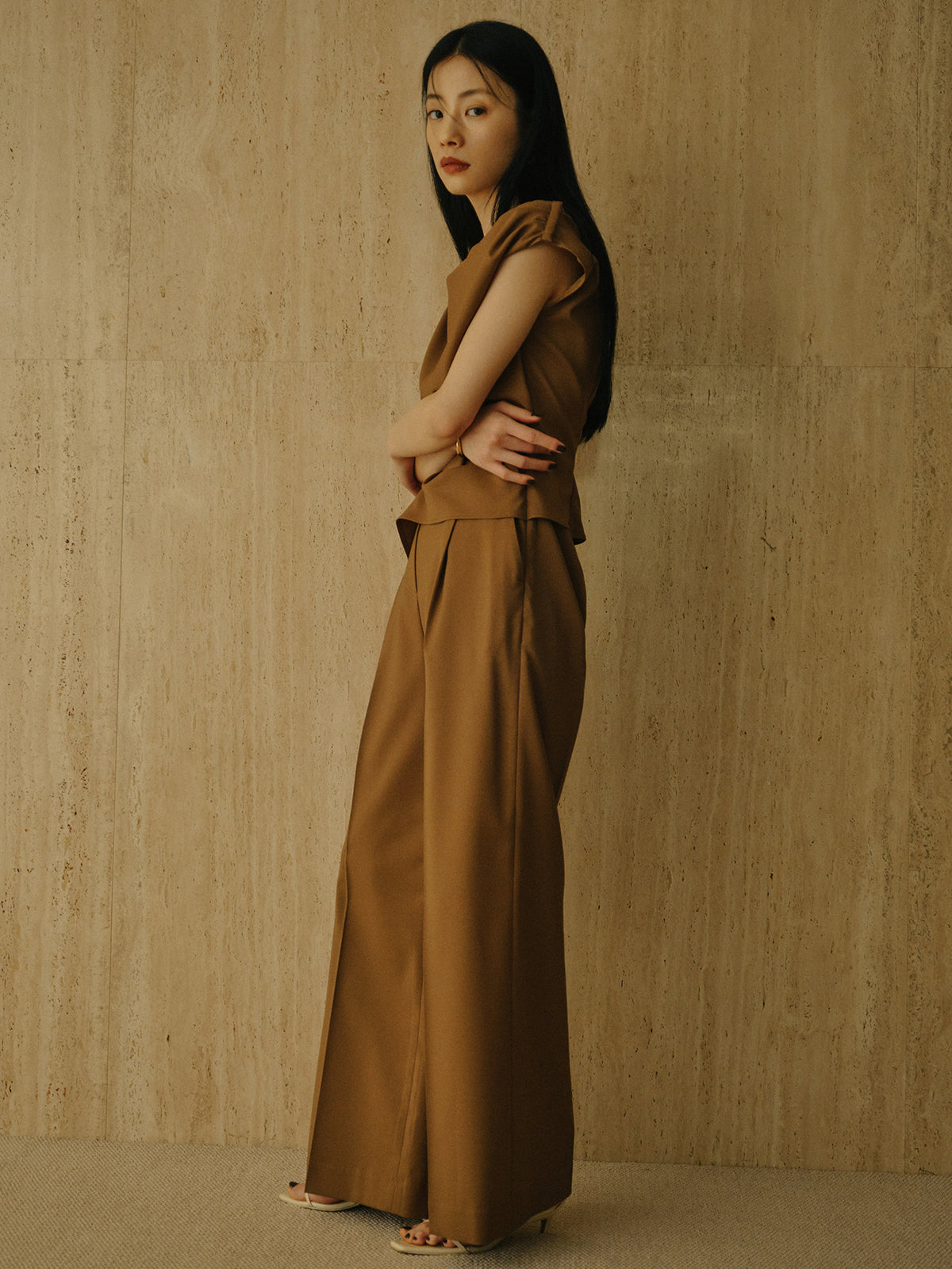 Asymmetric Drape All-in-One