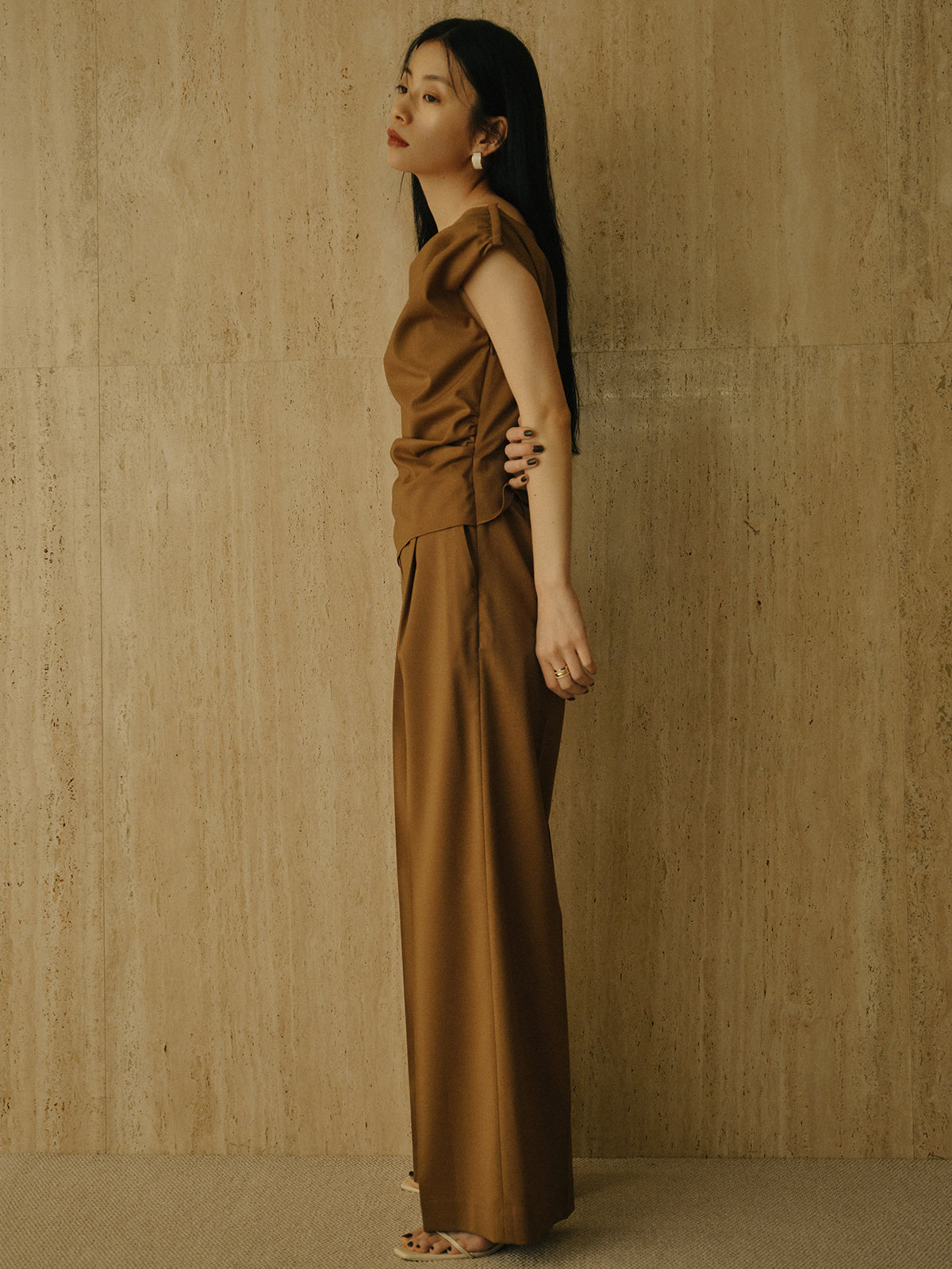 Asymmetric Drape All-in-One