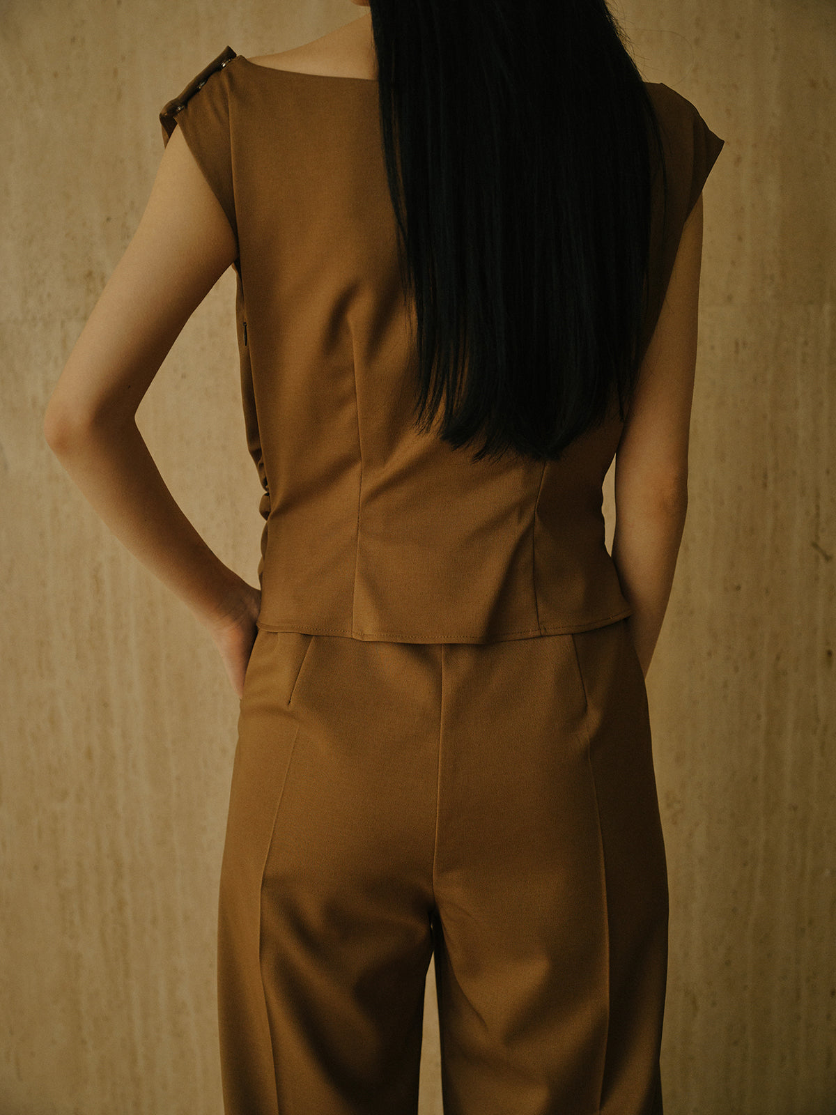 Asymmetric Drape All-in-One