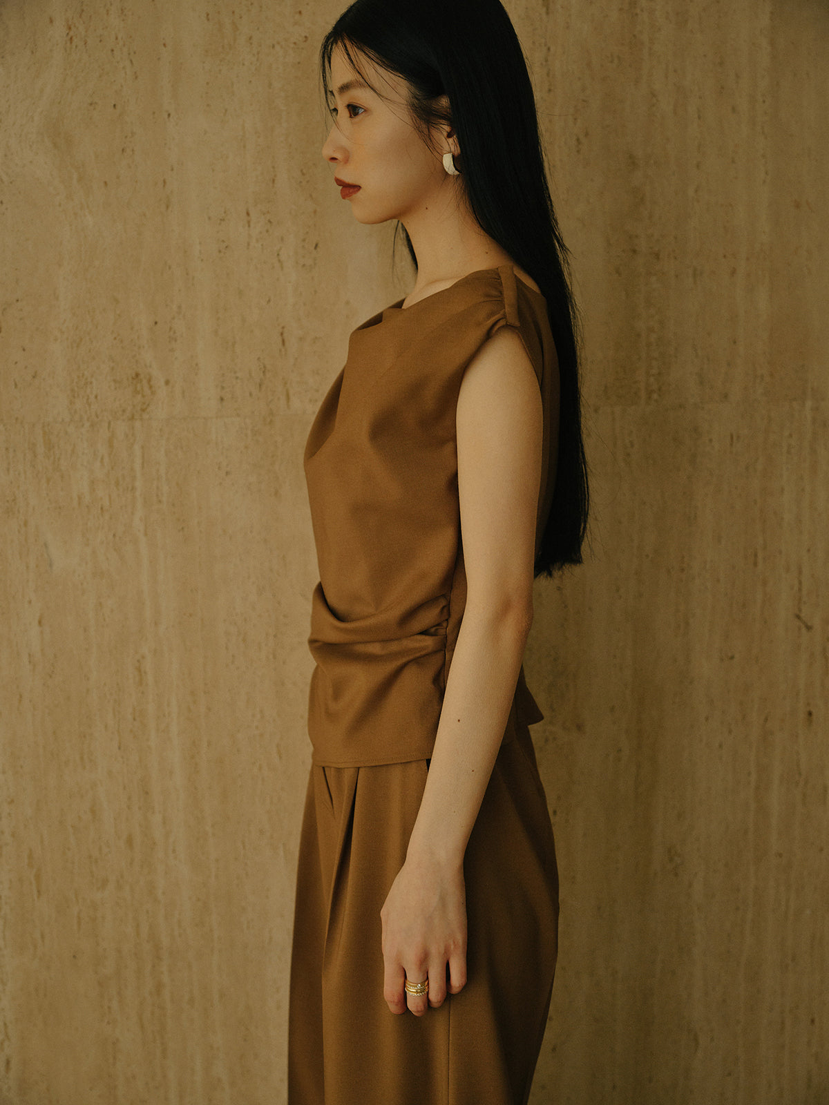 Asymmetric Drape All-in-One