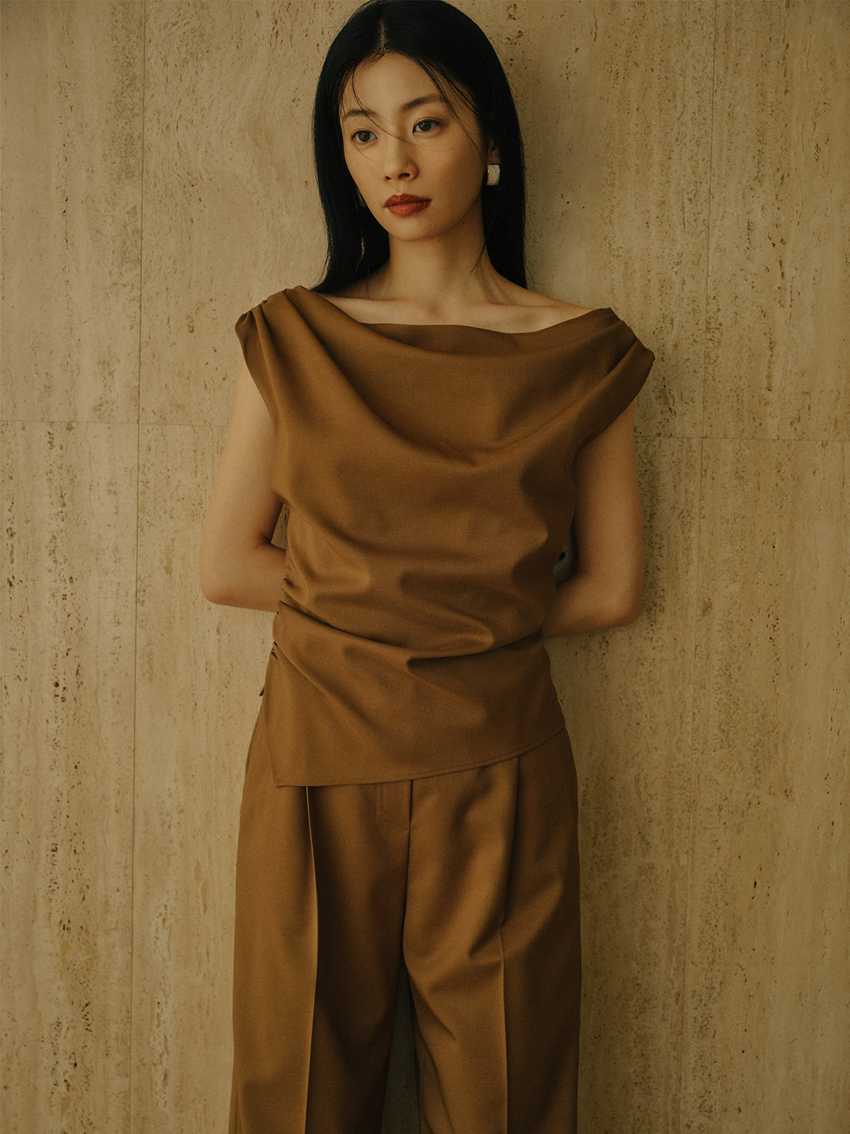 Asymmetric Drape All-in-One