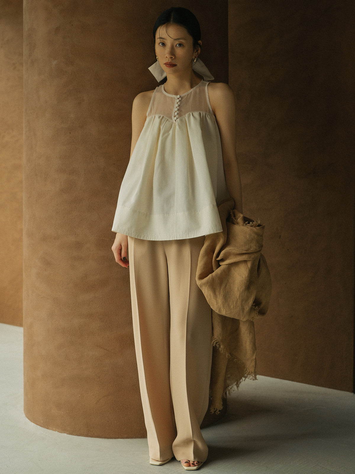 ヴィンテージサテンヘアリボン