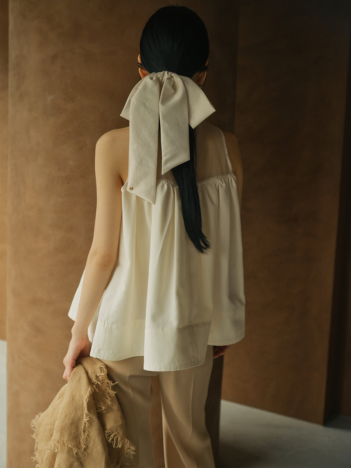 ヴィンテージサテンヘアリボン