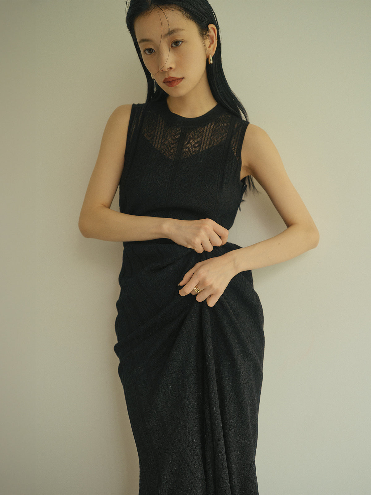 レーシーニットワンピース