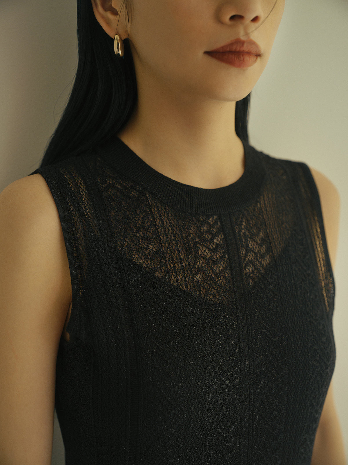 レーシーニットワンピース