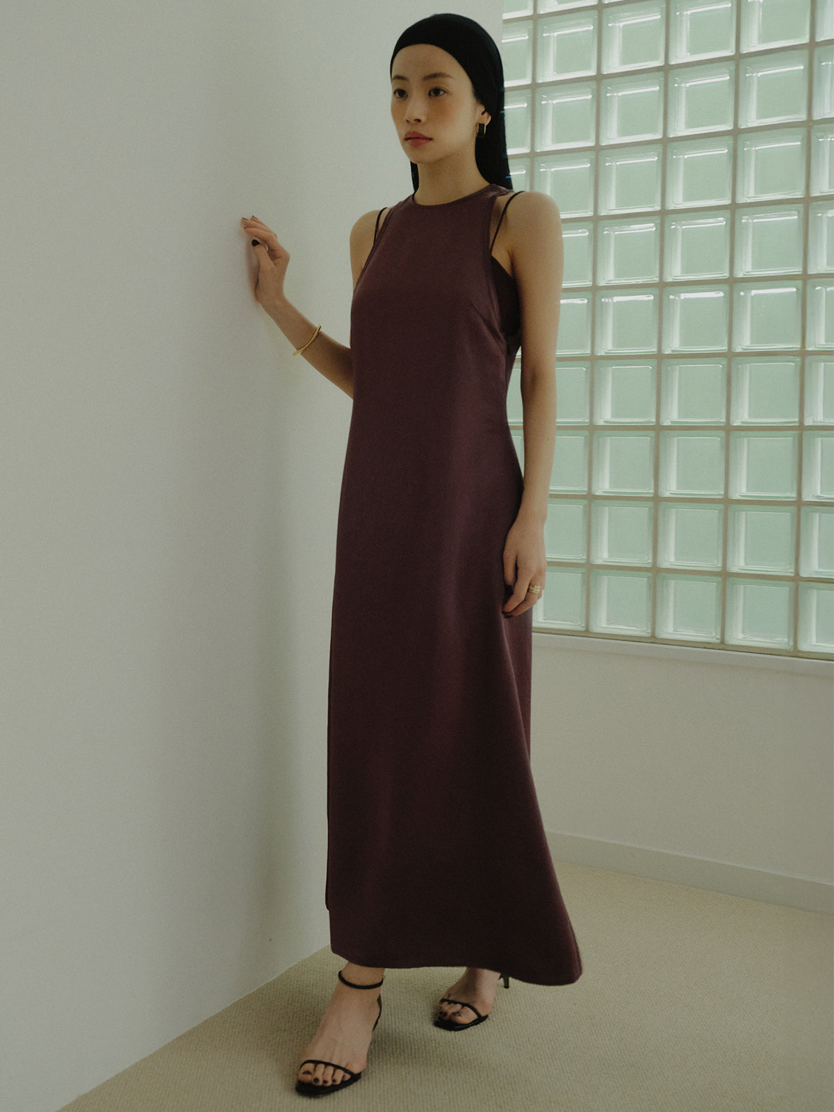 サテンアメスリワンピース