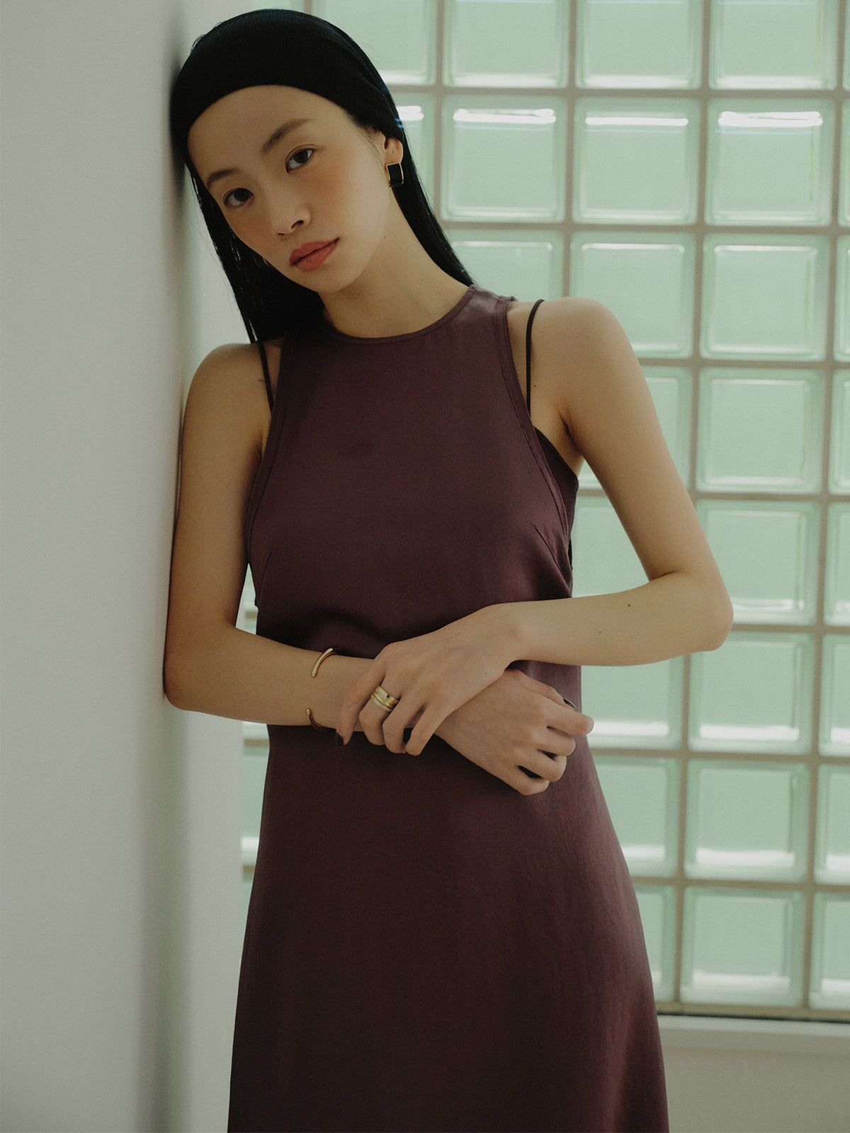 サテンアメスリワンピース