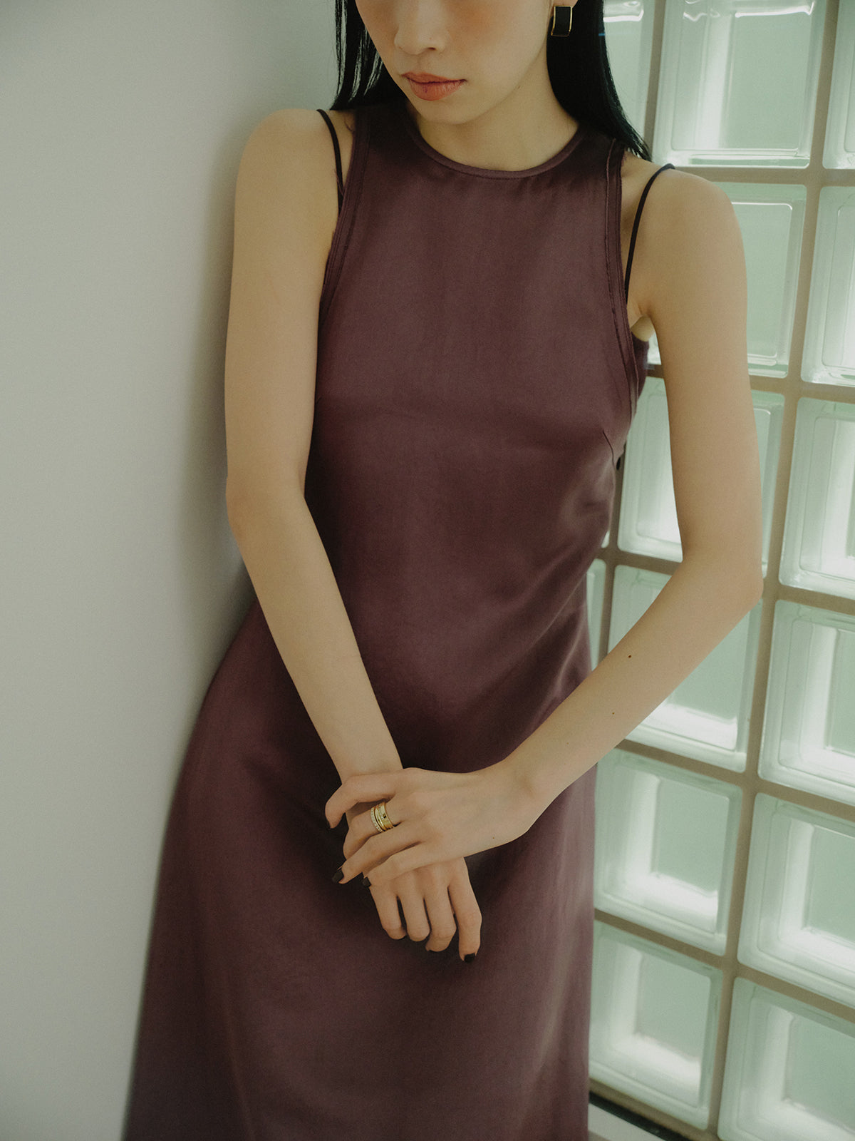 サテンアメスリワンピース