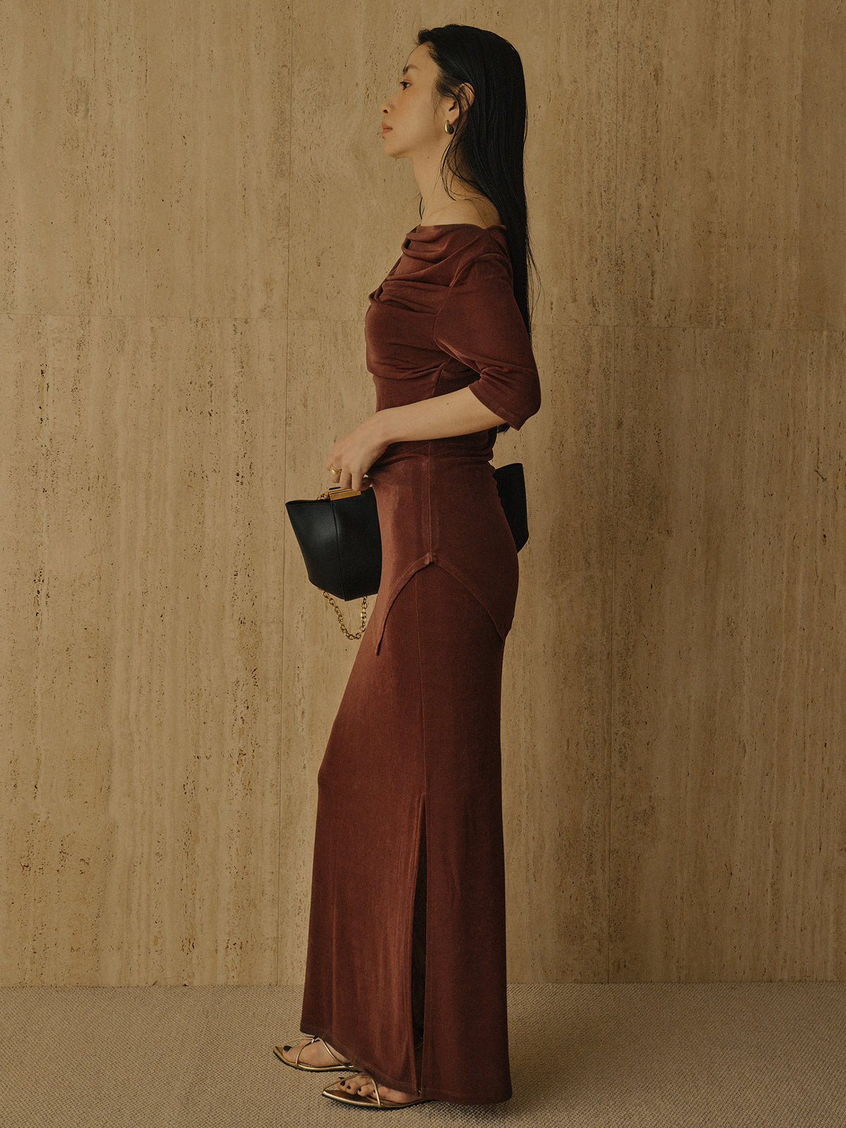 アセテートカットナロースカート