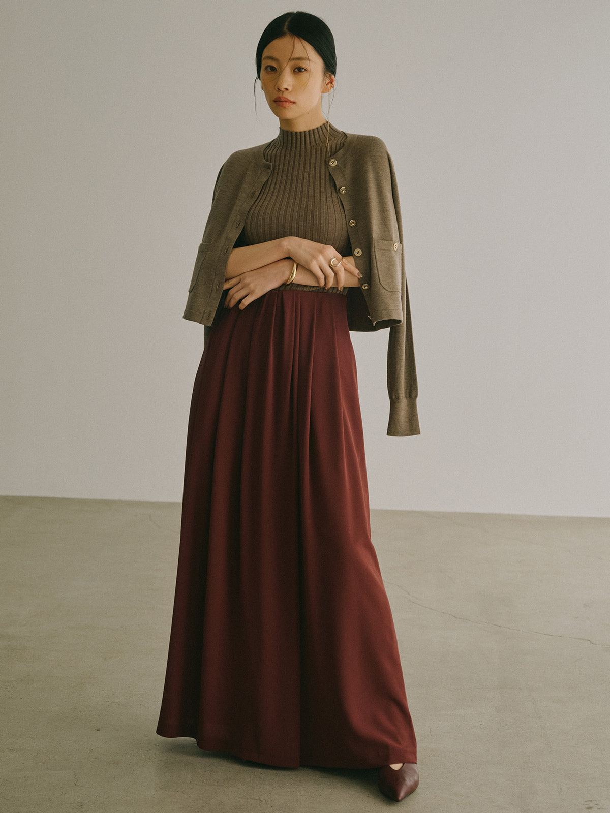 ベーシックウールニットカーディガン