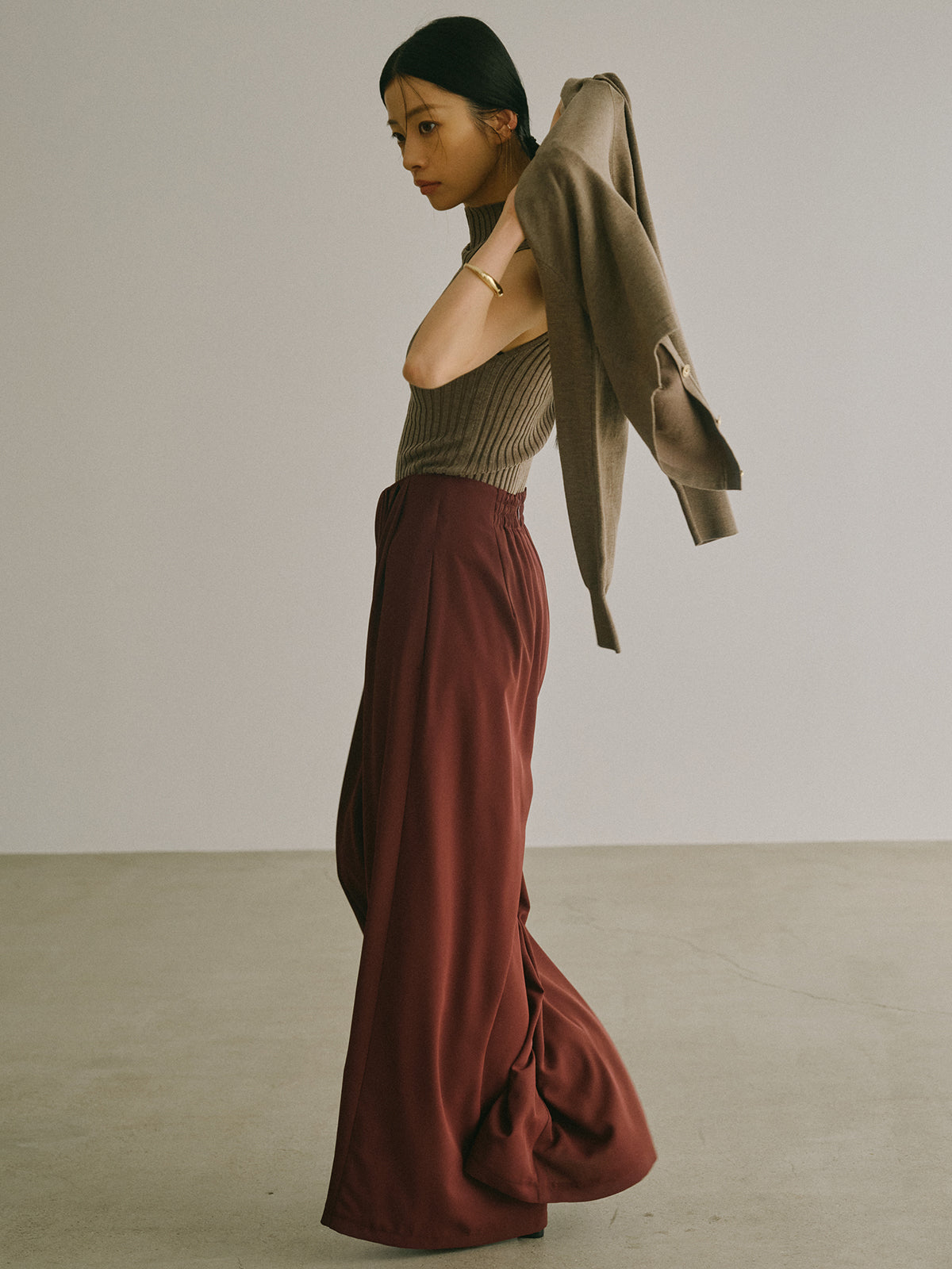 ベーシックウールニットカーディガン