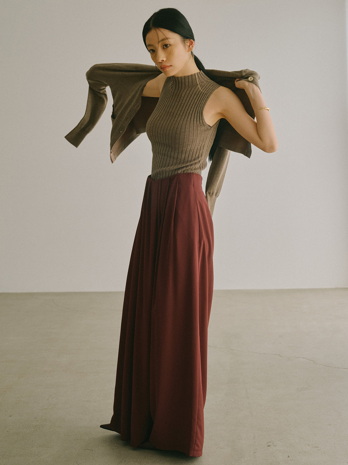 ベーシックウールニットカーディガン