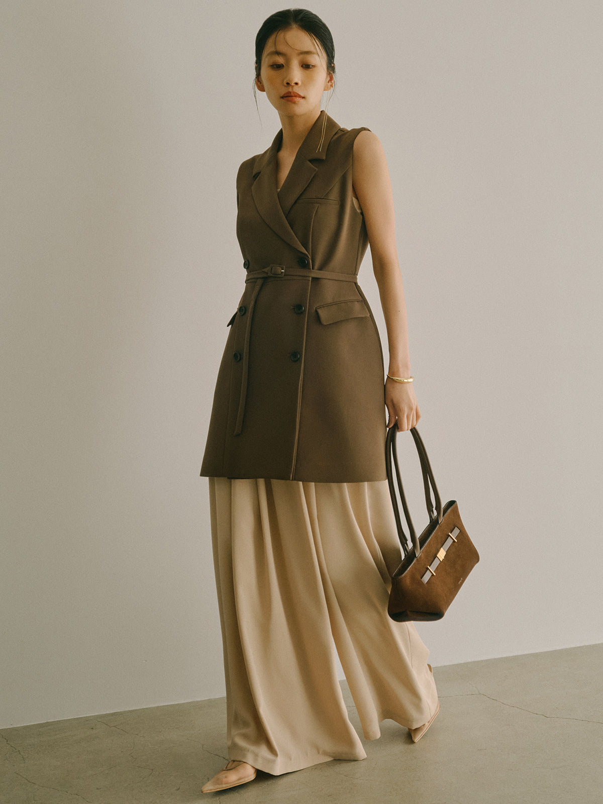 テーラードジレワンピース