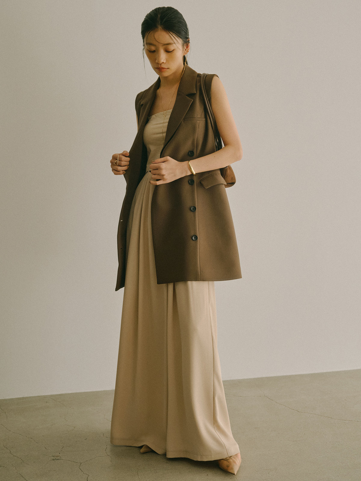 テーラードジレワンピース