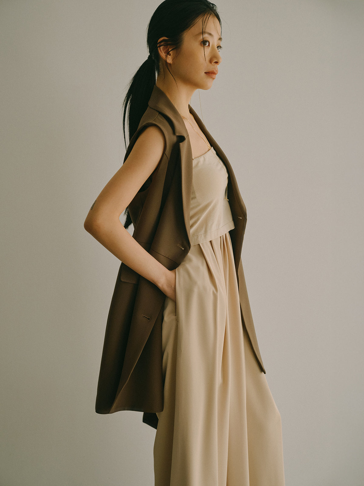 テーラードジレワンピース