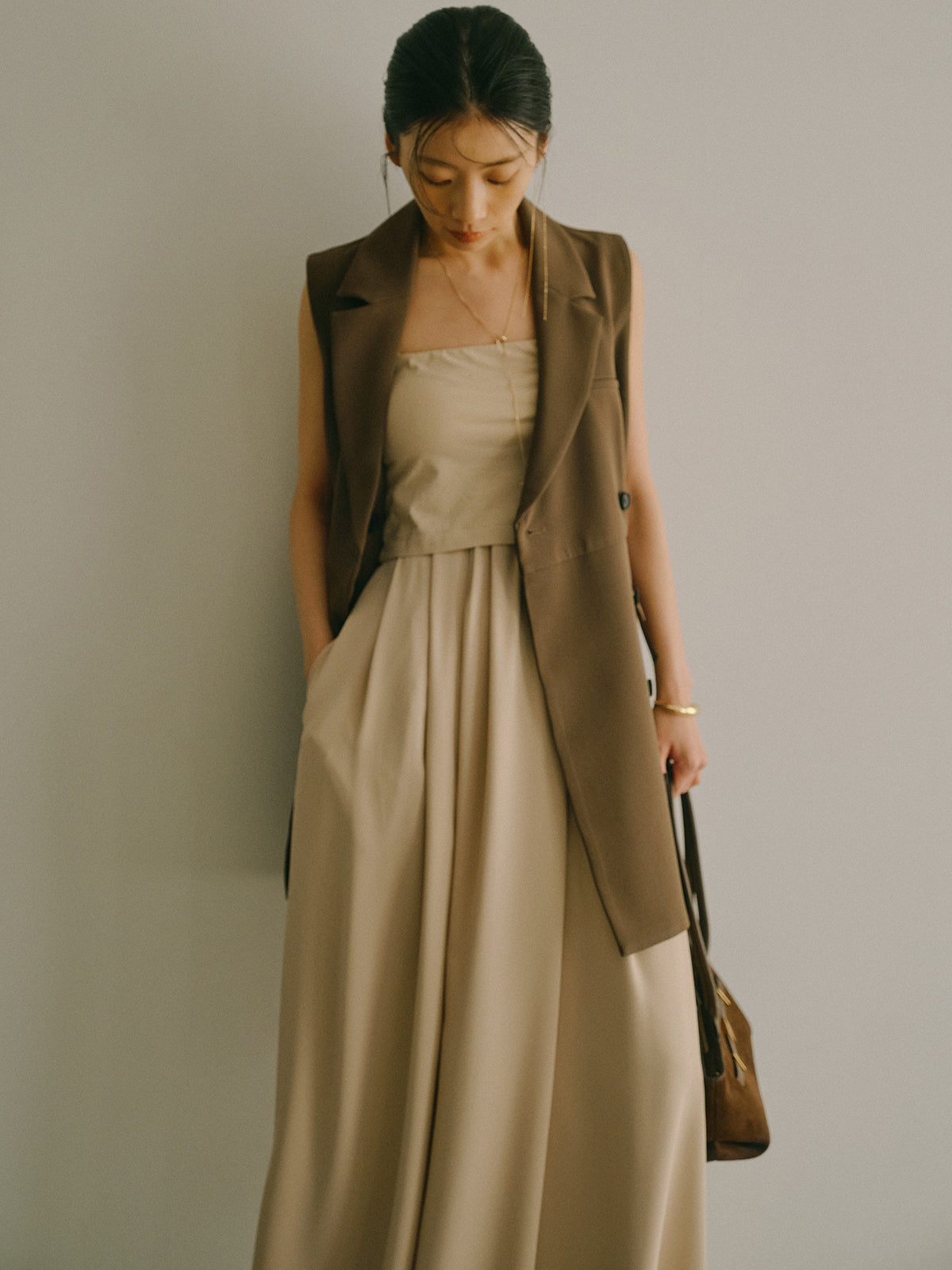 テーラードジレワンピース