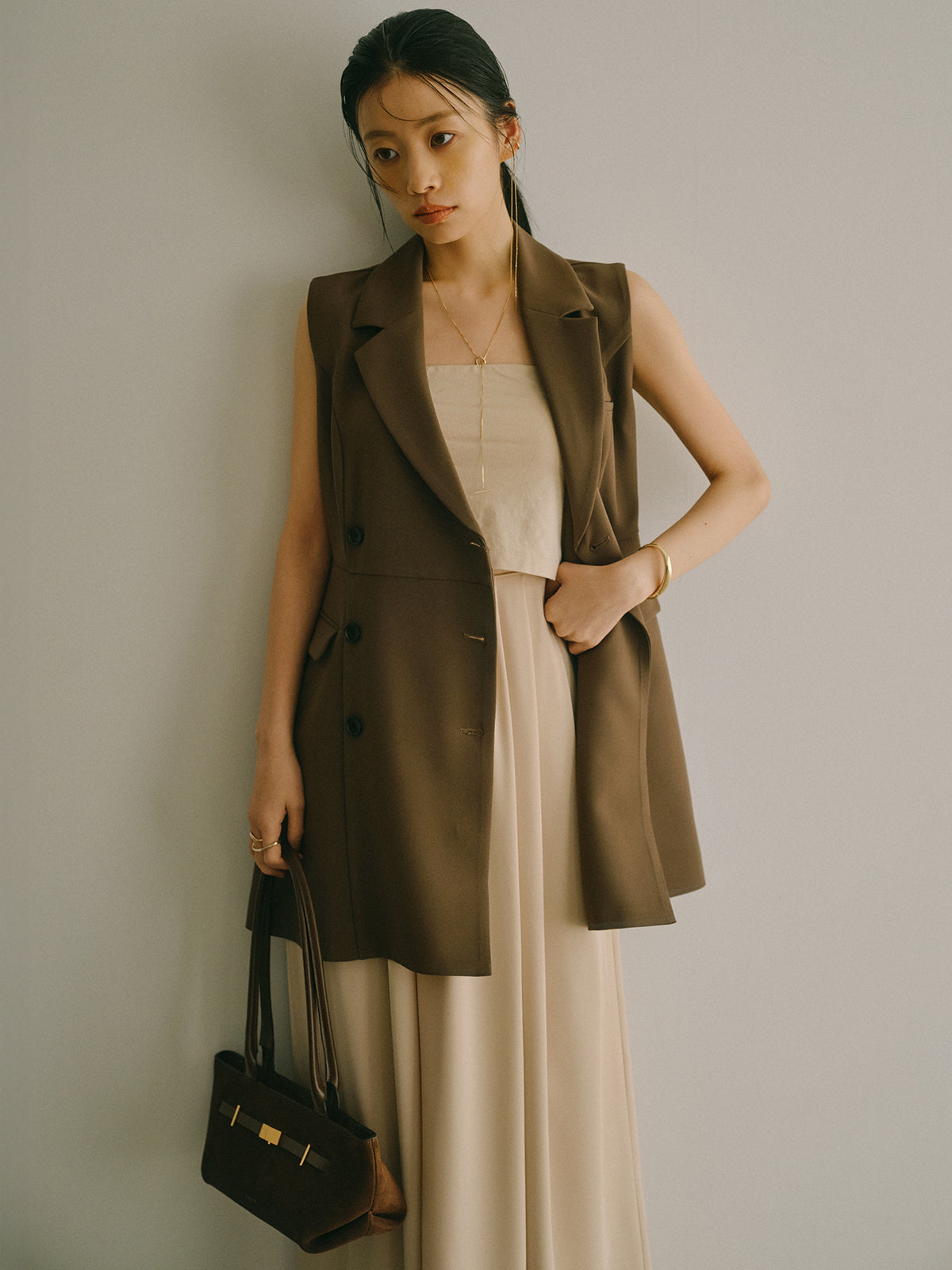 テーラードジレワンピース