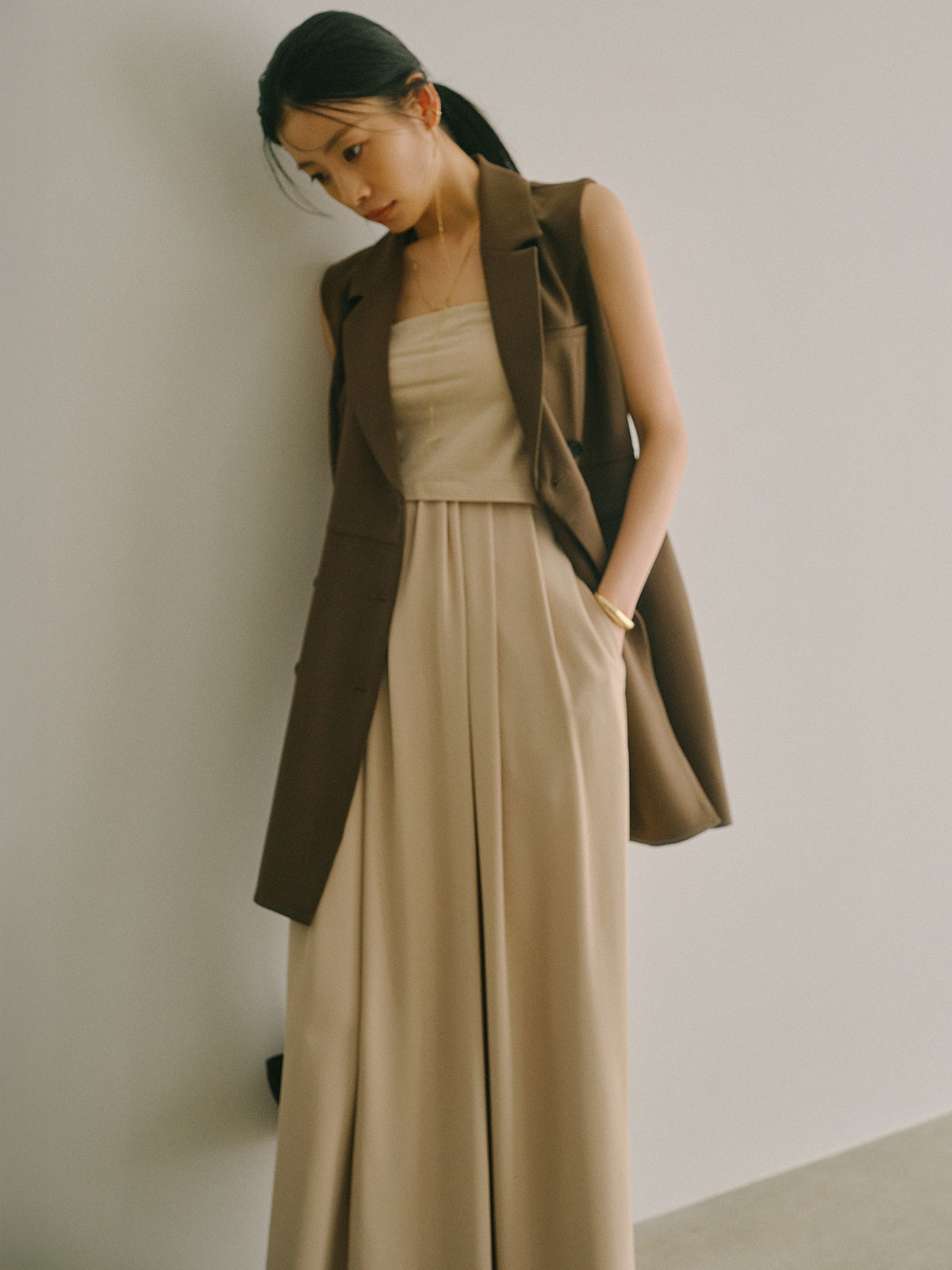 テーラードジレワンピース