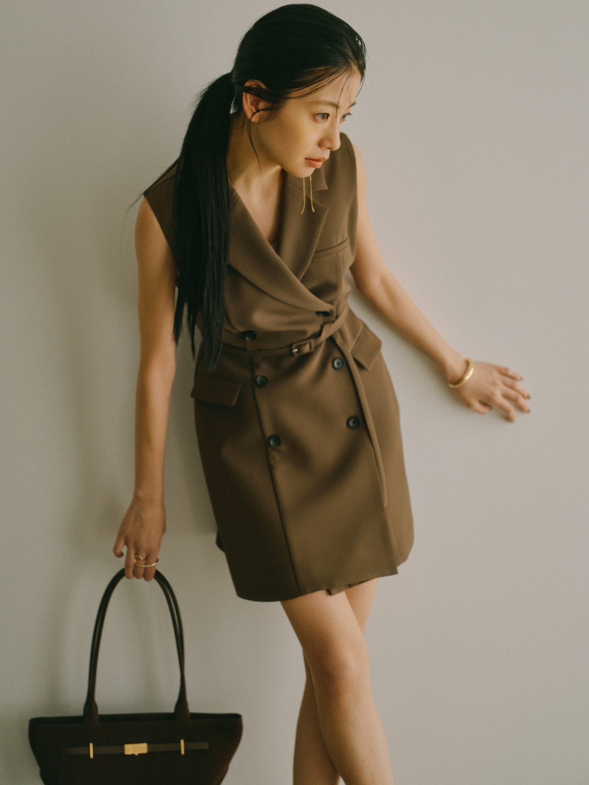 テーラードジレワンピース