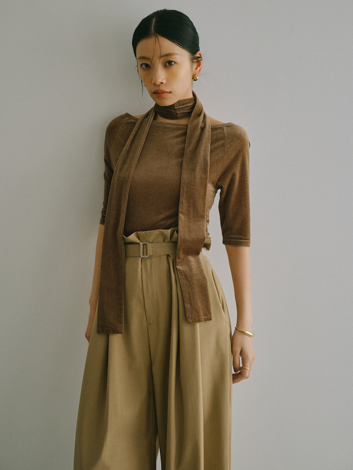 フリルタックワイドパンツ