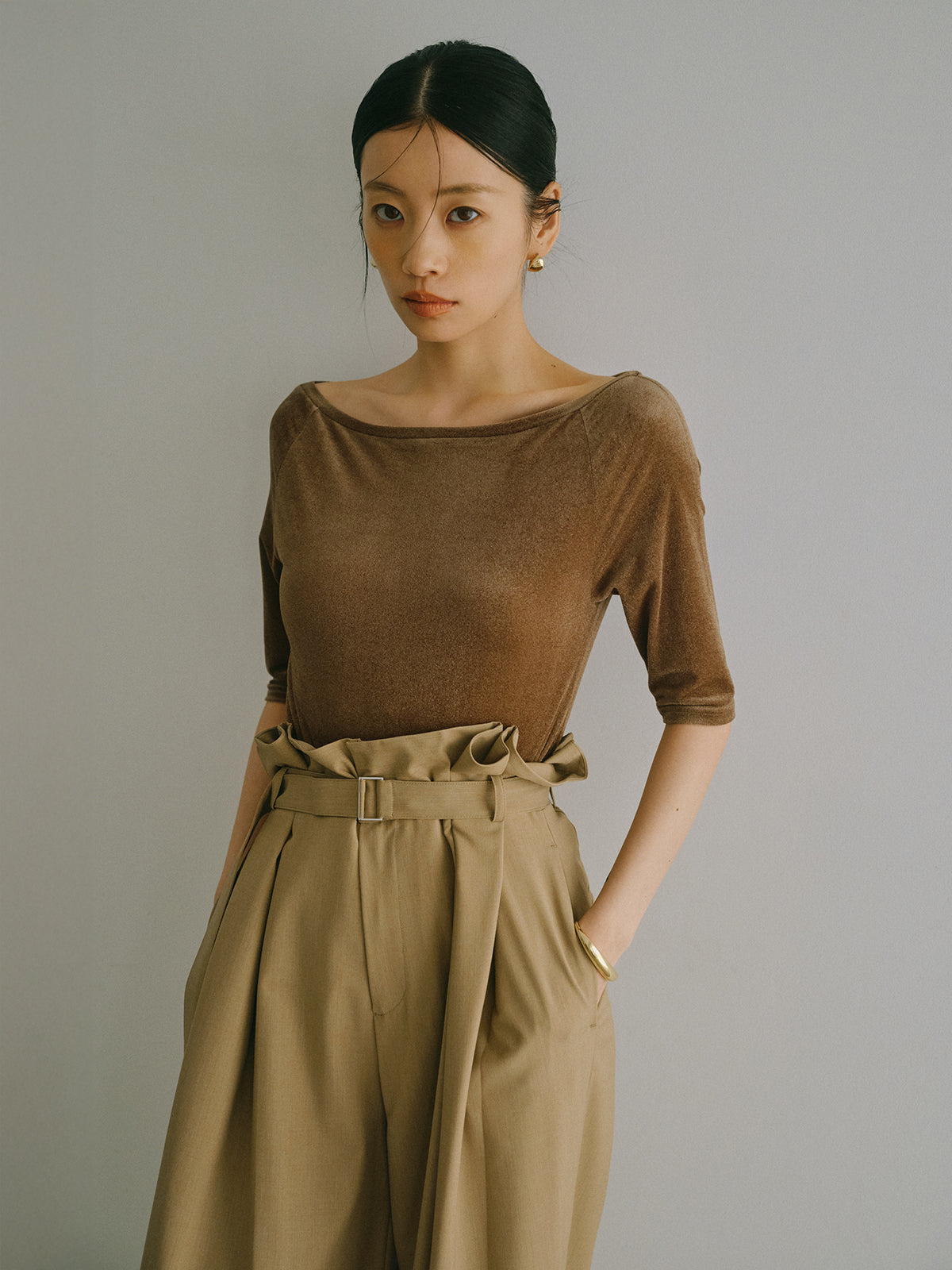 フリルタックワイドパンツ