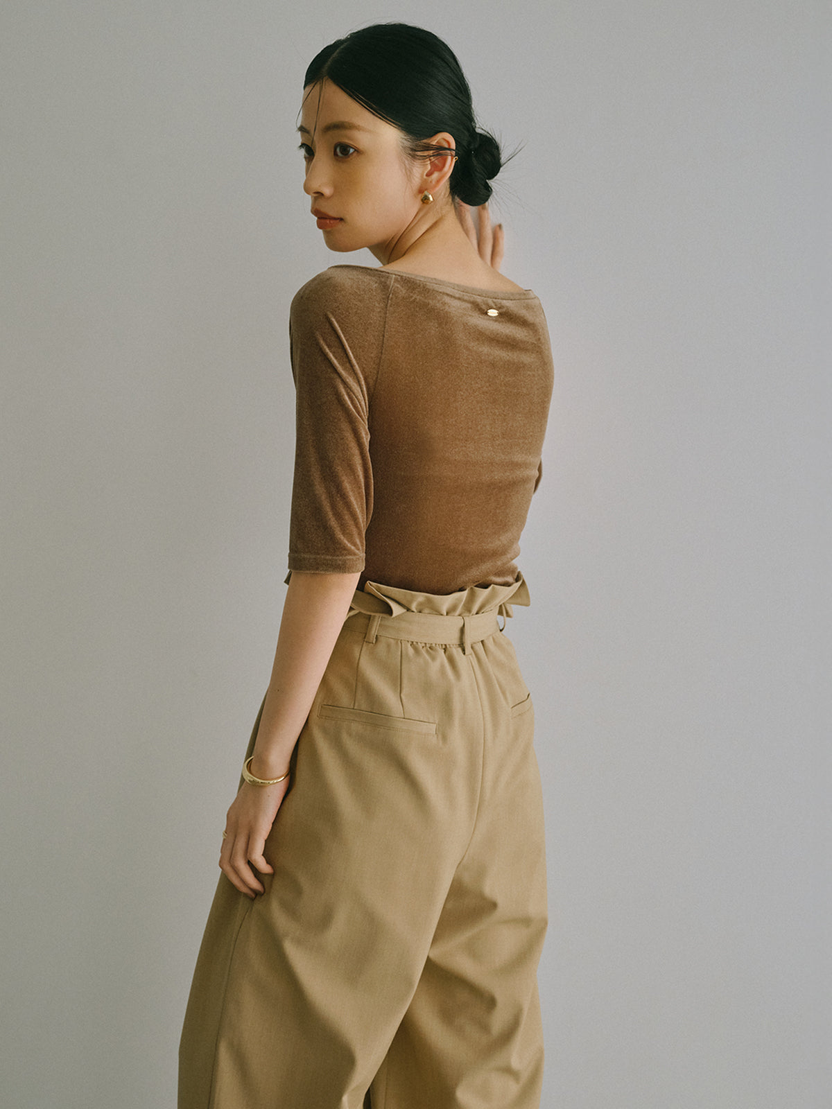 フリルタックワイドパンツ