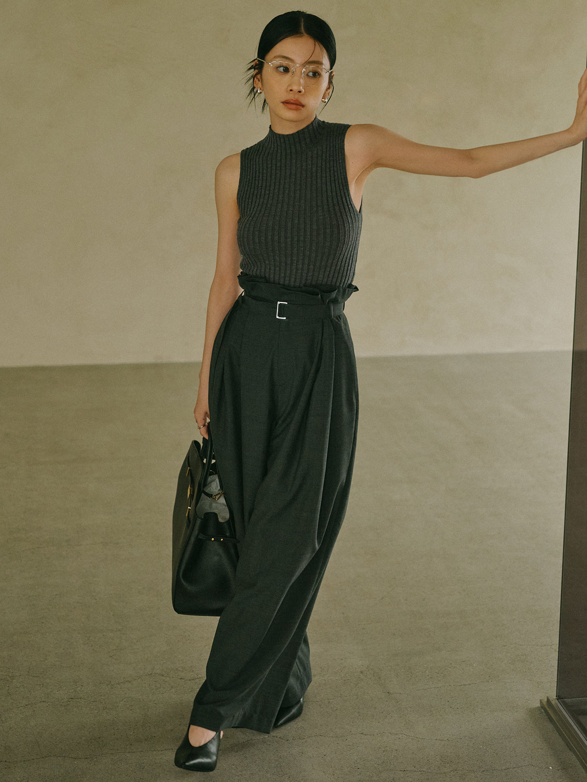 フリルタックワイドパンツ