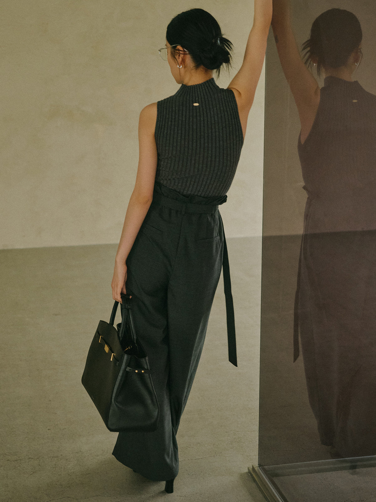 フリルタックワイドパンツ