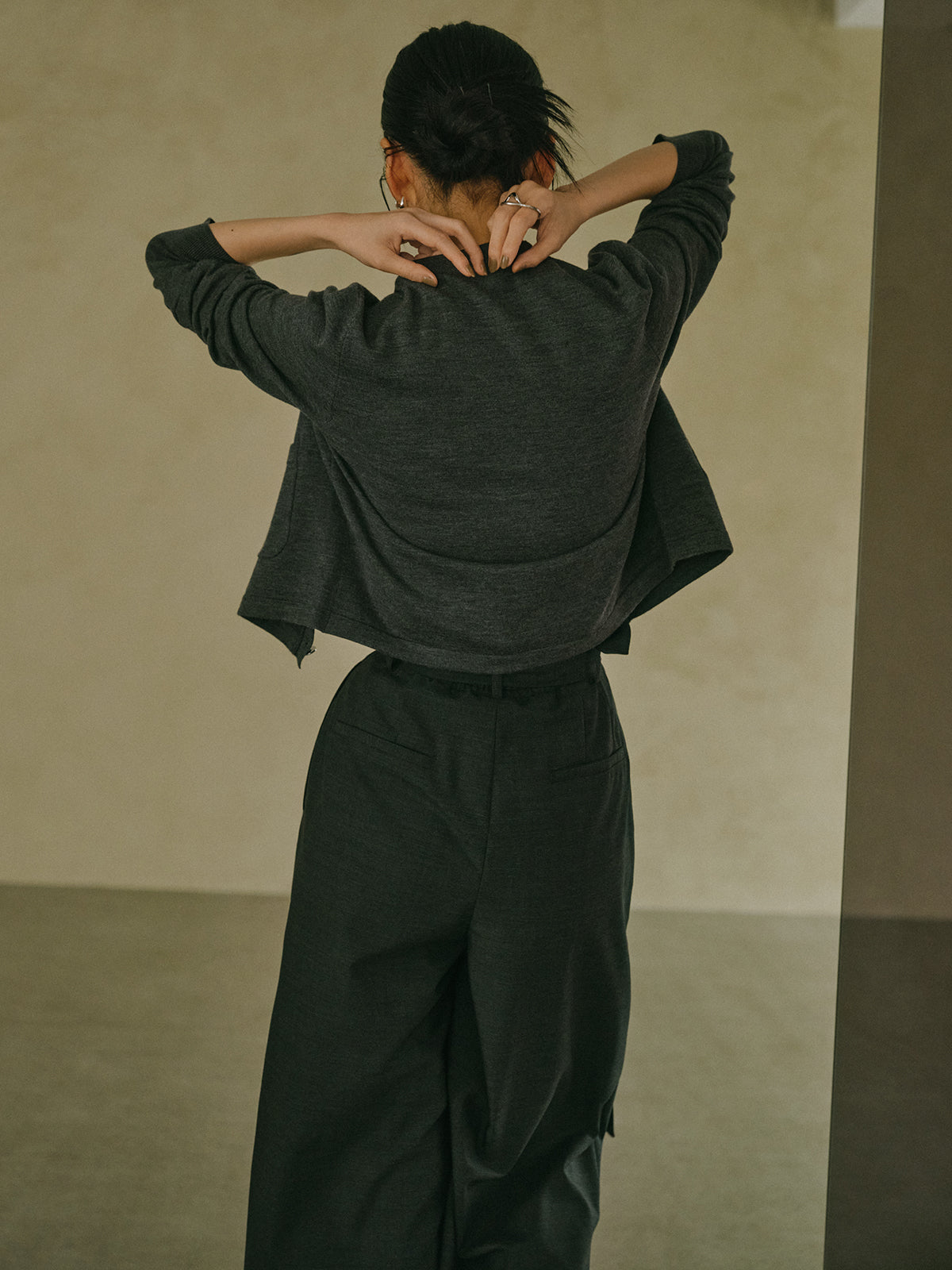 フリルタックワイドパンツ