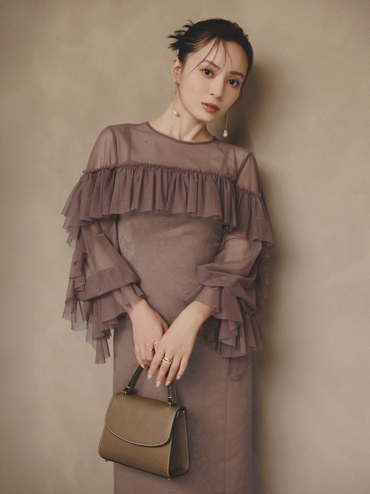【occasion】ボレロセットジャガードドレス