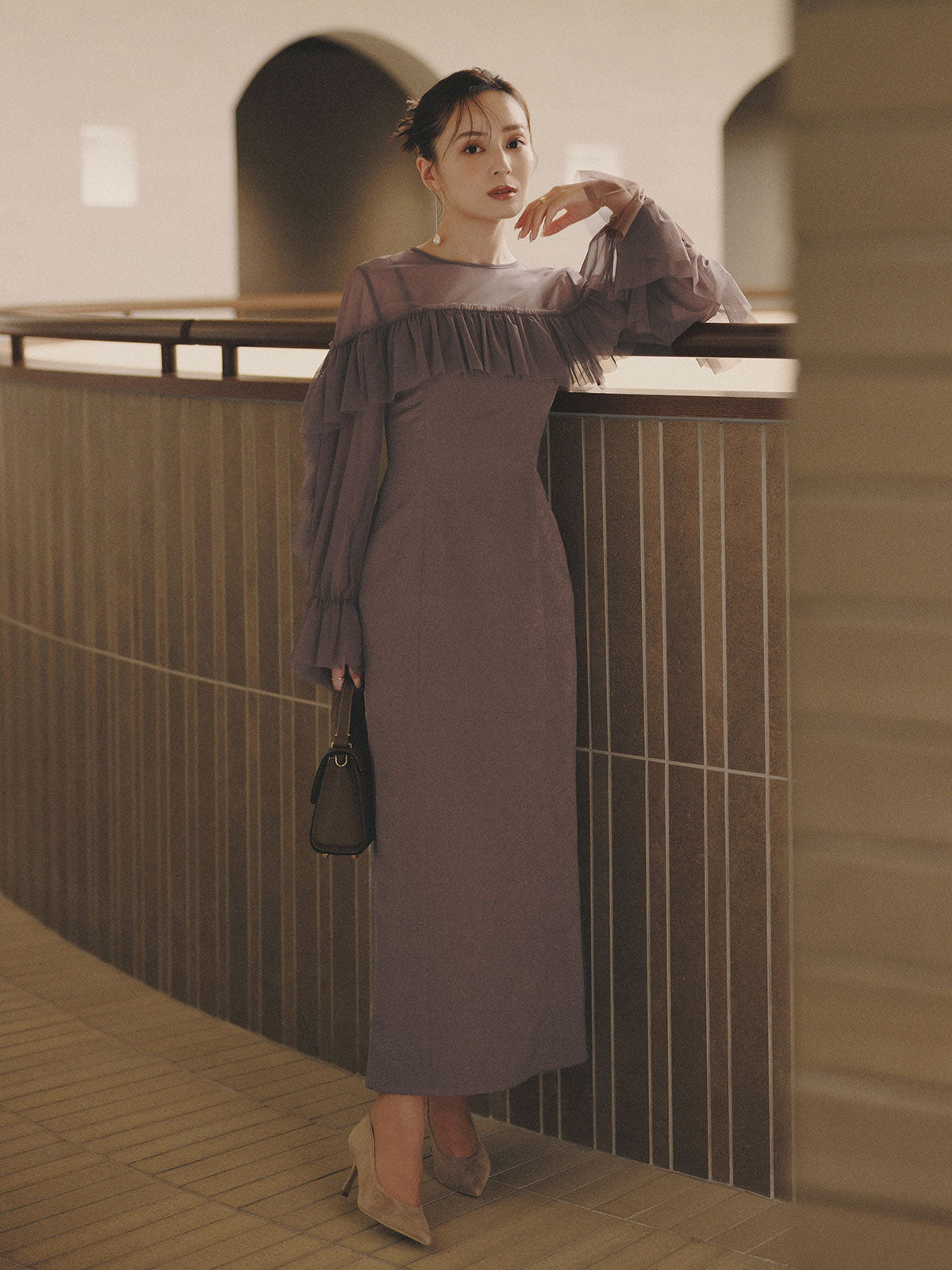 【occasion】ボレロセットジャガードドレス