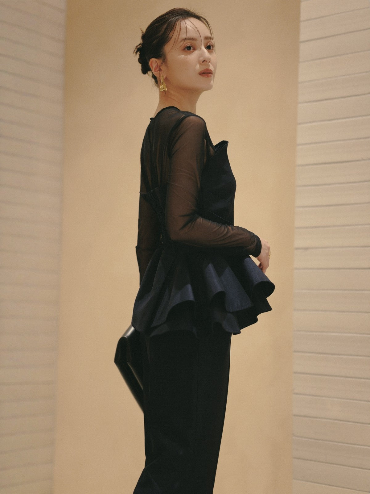 【occasion】フォールドビスチェセットアップ