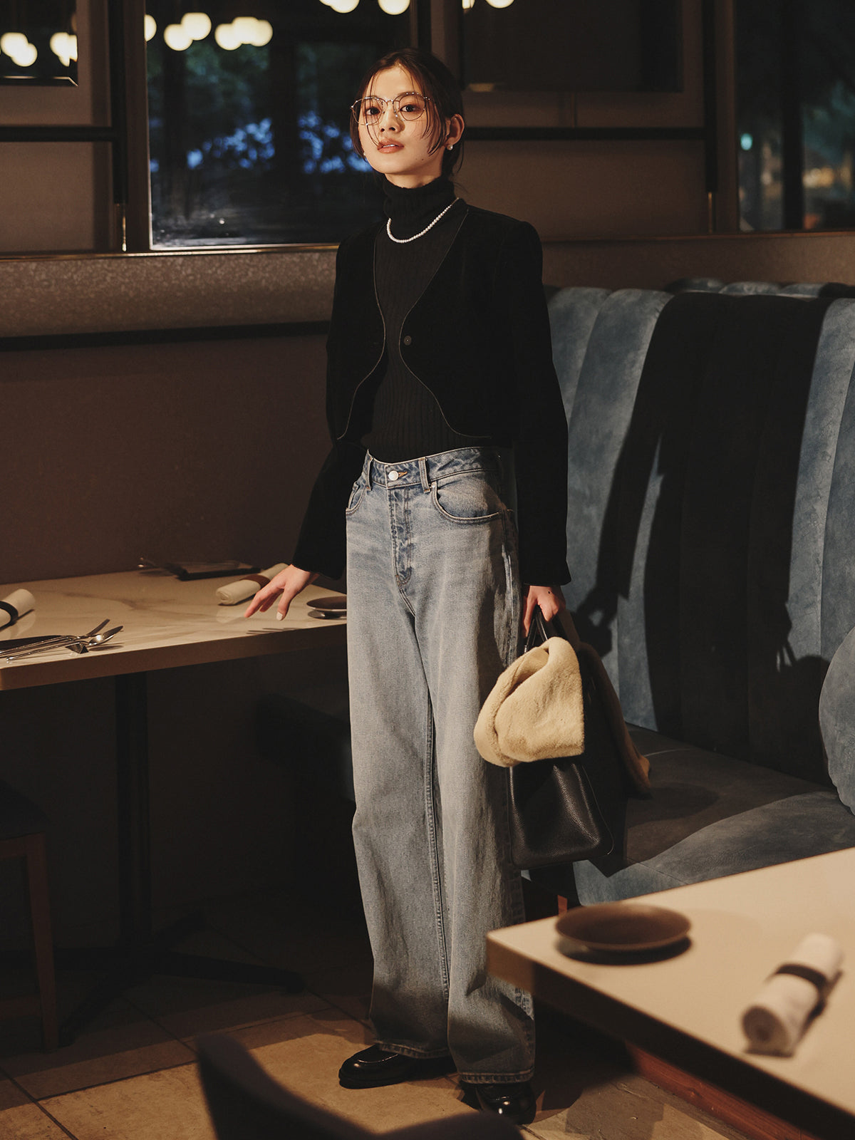 ニュアンスウェーブベルベットジャケット