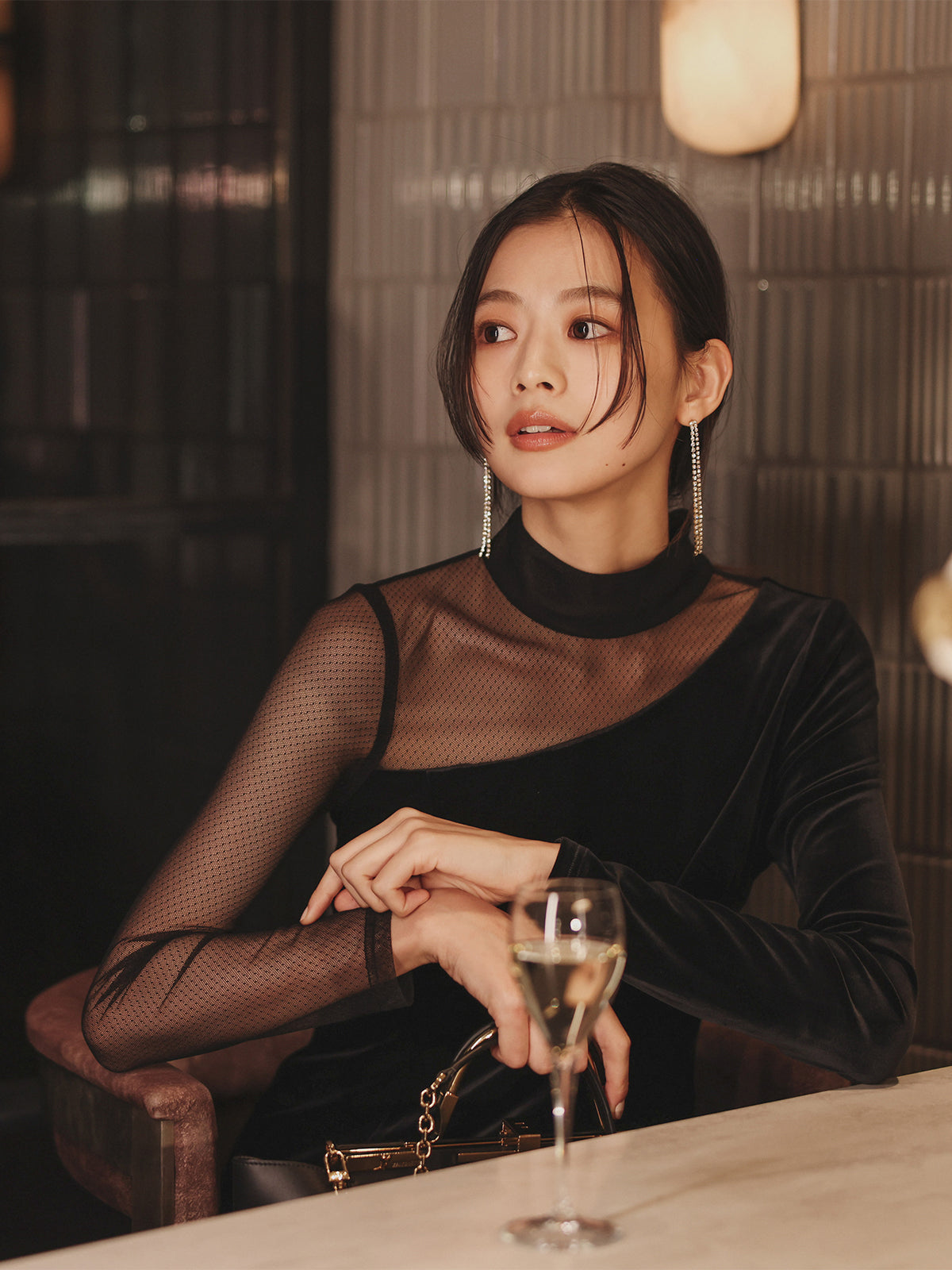 シアーコンビタイトワンピース