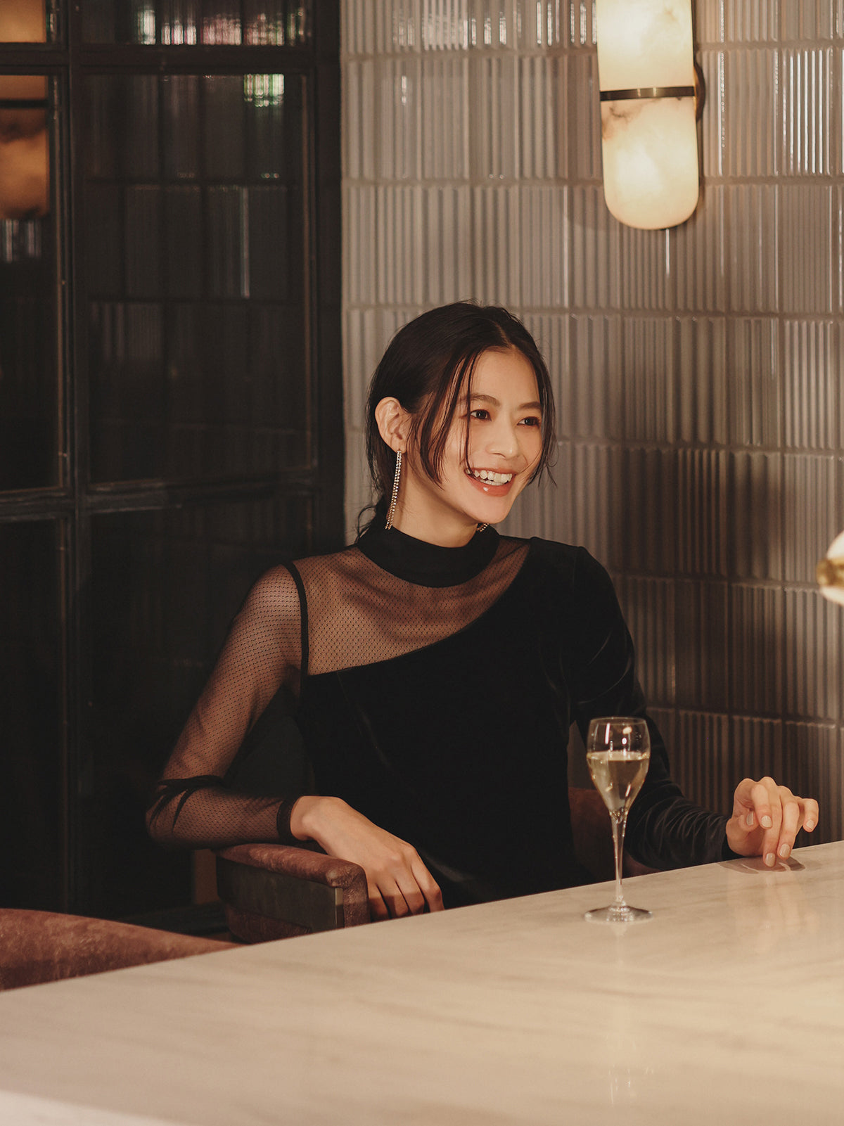 シアーコンビタイトワンピース